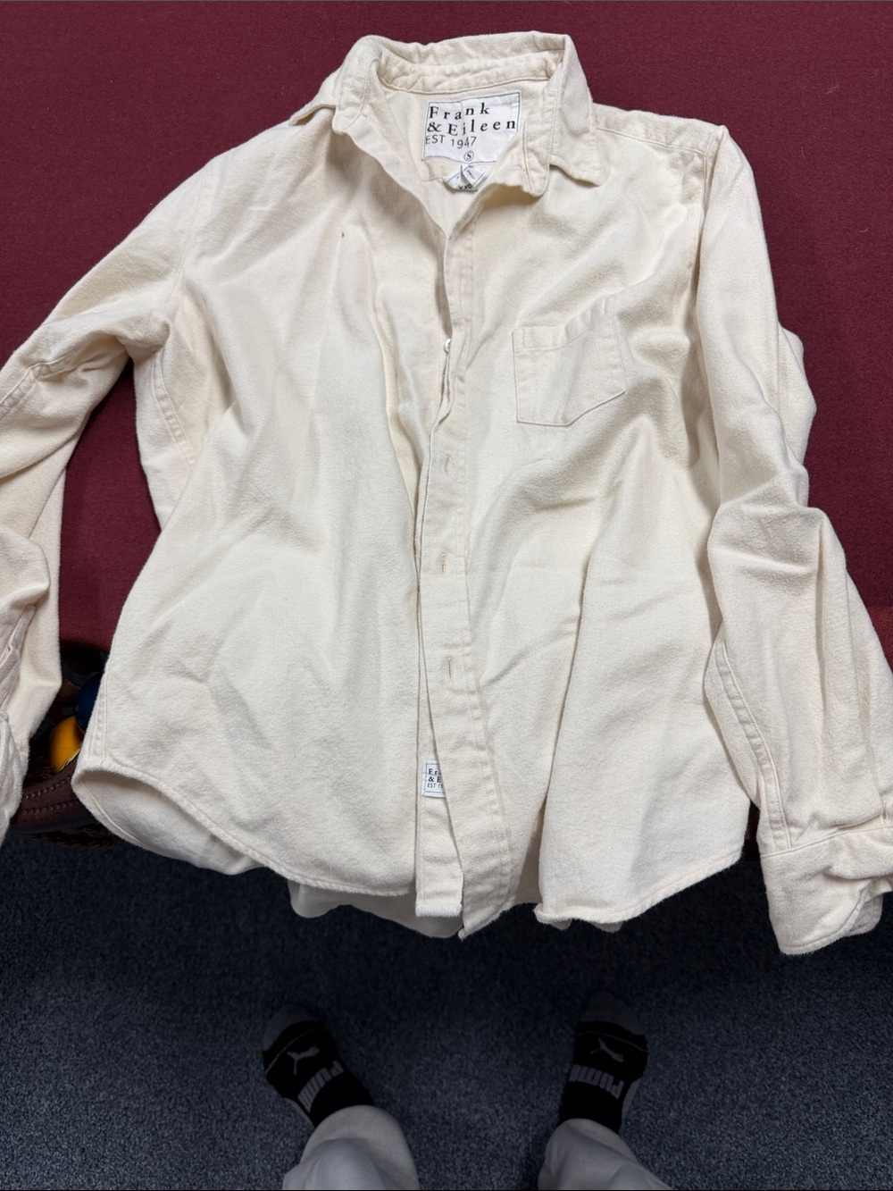Frank & Eileen Men’s Cream Button-Down Shirt